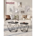 thumbnail image 2 of Juego de mesa de café VASAGLE Small Round con marco de acero (2 unidades), 2 of 8