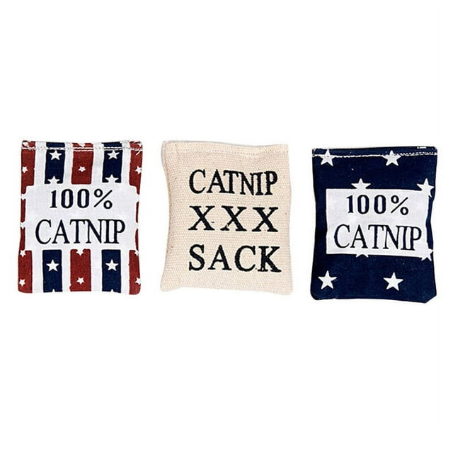 3pcs 7x6cm Catnip Sack Grab Cat Nip Toys for Cat Kitty Playing (Random Style)