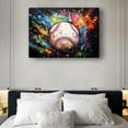 thumbnail image 4 of Baseball Wall Art Colorful Sport Poster Nature Poster Decoration Print on Canvas Pictures for Bedroom Artwork for Bathroom Vertical Wall Hanging, 4 of 6