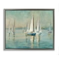 thumbnail image 5 of Stupell Industries Traditional Sailboats Water Lake Relaxed Nautical Painting Luster Gray Framed Floating Canvas Wall Art, 24x30, by Danhui Nai, 5 of 5