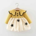 thumbnail image 2 of Vividxx Toddler Girl Dress Long Sleeve Floral Tulle Ruffles Dress Dance Party Dresses Kids Clothes 18-24 Months, 2 of 9