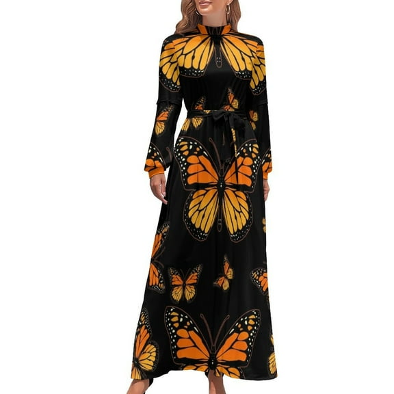 Monarch Butterfly Rapsody Long Dress Clothing female women's clothing summer 2024 novelties