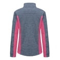 thumbnail image 5 of Little Donkey Andy Women's Lightweight Recycled Polar Fleece Hiking Jacket Full Zip Thermal Ski Travel Outerwear Blue Heather L, 5 of 7