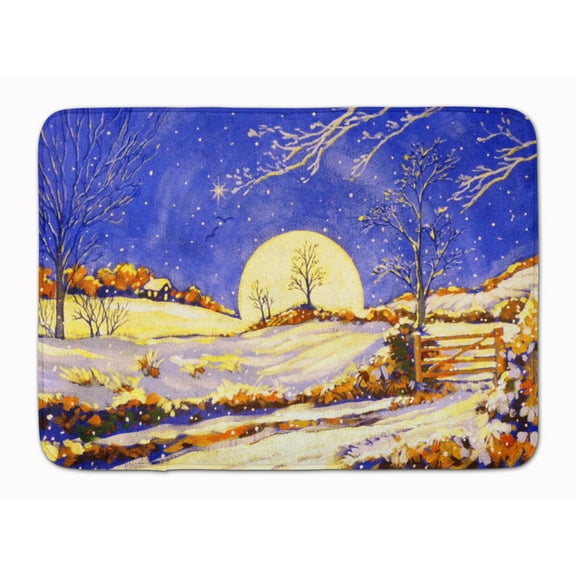 Winter Moonrise by Roy Avis Machine Washable Memory Foam Mat
