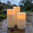 thumbnail image 3 of 8" 10" 12" x 5" Extra Large Waterproof Outdoor Flameless Candles Battery Operated LED Pillar Candles for Indoor Outdoor Lanterns, Off White, Long Lasting, Set of 3$$Tools & Hardware Other, 3 of 8