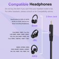 thumbnail image 5 of Callez Replacement Audio Cable for Bose Headphones Cord Wire 3.5mm to 2.5mm for Bose 700 Quietcomfort 25 QC25 35 QC35 QC35II 45 QC45 JBL Tune 710BT with in-line Mic & Volume Control, 5 of 8