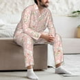 thumbnail image 7 of Honeii Easter Bunny Pattern Mens Pajamas Set,2pcs Men's Lounge Long Sleeve Sleep Shirt and Pajama Bottoms Sleepwear Set,Mens Pjs Sets-X-Large, 7 of 7