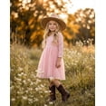 thumbnail image 5 of 2Bunnies Girls' 12M-10Y Paisley Lace Tulle Long Sleeve Knee Flower Girl Dress, 5 of 7