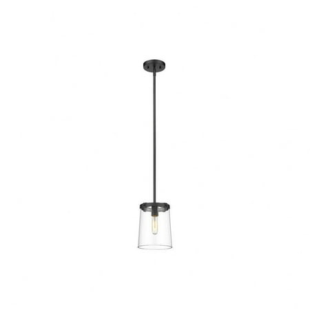 

1 Light Mini Pendant in Transitional Style-11 inches Tall and 7.5 inches Wide-Matte Black Finish Bailey Street Home 372-Bel-4652186