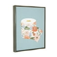 thumbnail image 4 of Stupell Industries Spring Floral Print Toilet Paper over Blue Luster Gray Framed Floating Canvas Wall Art, 24x30, by Loni Harris, 4 of 5
