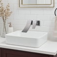thumbnail image 2 of Wowow Brushed Nickel Single Handle Wall Mounted Bathroom Faucet Rough in Valve Included, 2 of 8