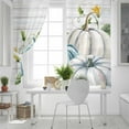 thumbnail image 5 of Fsddascl Thanksgiving Blackout Curtains for Bedroom/Living Room, Thermal Insulated Kitchen Curtains, Fall Blue White Pumpkin Leaf Wooden Grain Grommet Darkening Window Treatment Drapes 42"x63"x2, 5 of 6