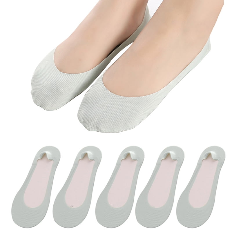Womens No Show Thin Socks Cotton Nylon Low Cut Liner Non Slip hidden