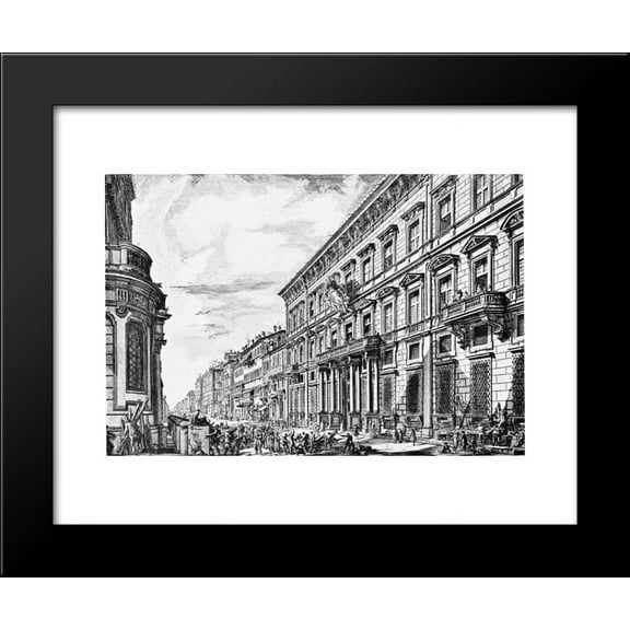 The Corso in Rome 20x24 Framed Art Print by Piranesi, Giovanni Battista