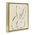 thumbnail image 4 of Stupell Industries Minimal Bunny Outline Animals & Insects Drawing Gold Floater Framed Canvas Art Print Wall Art, 25 x 25, 4 of 10