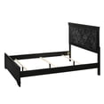 thumbnail image 4 of JERFIT King Size Upholstered Panel Bed with Button Tufted Headboard, Modern Solid Wood Frame Black Bedroom Furniture, 4 of 5