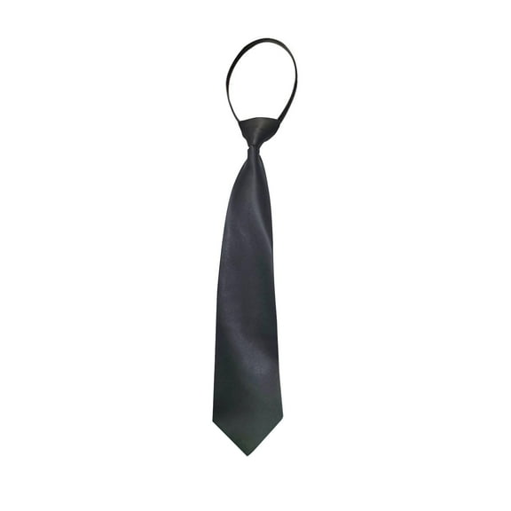 Black Zipper Tie - Stylish & Convenient, Perfect for Weddings, Proms & More