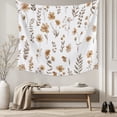 thumbnail image 5 of Brown Spring Floral Tapestry for Bedroom Wall Hanging Tapestry, Flowers Leaves Elegant Pastoral Ceiling Backdrop Tapestries Poster Blanket Wall Decor for Teens Room Living Room Dorm 59" x 90", 5 of 8