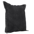 thumbnail image 3 of Laddha Home Designs Handwoven Solid Flanged Border Cotton Throw Pillow Cover - 20" - Black, 3 of 9