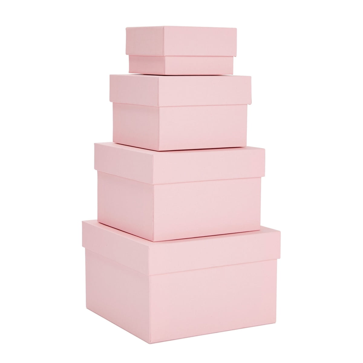 Pink Silk & Light Green Two Tone Square Box & Lid Wedding Favour Party Boxes 