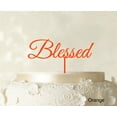 thumbnail image 1 of Monogram Cake Topper Personalized Orange Cake Topper Color Option Available 5-7 Inches Wide, 1 of 1