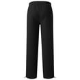 thumbnail image 6 of OYXSER Kids Sweatpants for Boys Open Bottom Straight Leg Drawstring Elastic Waist Pockets, Black 9-10Y, 6 of 7