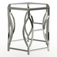 thumbnail image 4 of Furniture of America Joslyn Glass Top End Table, Chrome, 4 of 6