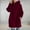 Wine, variant on Hoodies & Sweatshirts Georges Womens Tops Winter Women's Solid Color Hoodie Zipper Long Sleeve Sweatshirts Long Coat Top with Pockets HWRETIE