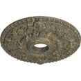 thumbnail image 3 of Ekena Millwork 18"OD x 3 1/2"ID x 1 1/2"P Rose Ceiling Medallion (Fits Canopies up to 7 1/4"), Hand-Painted Witch Hazel Crackle, 3 of 6
