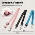 thumbnail image 4 of Cinturon de Seguridad para Perro Coche, Arnés del Cinturón Nylon Elástico y Ajustable Universal para Transportar Mascotas, 2 Unidades (Rosa), 4 of 4