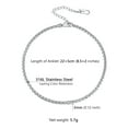 thumbnail image 3 of PROSTEEL Wheat Anklet Bracelet for Women 3mm Stainless Steel Silver Foot Chain Anklets Beach Summer Jewelry for Daughter, 3 of 8