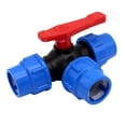 thumbnail image 1 of 1PCS Plastic Valve Three-way Fast Connection Pipe Valve T-type Valve Internal Diameter 20/25/32/40/50/63mm ,Easy to Operate, 1 of 3