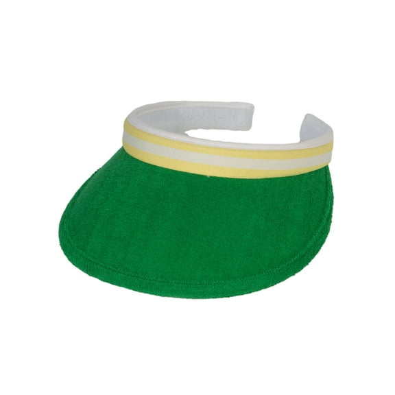 Top Headwear 2 Tone Cotton Clip On Visor 3 Inch Wide Brim, Kelly