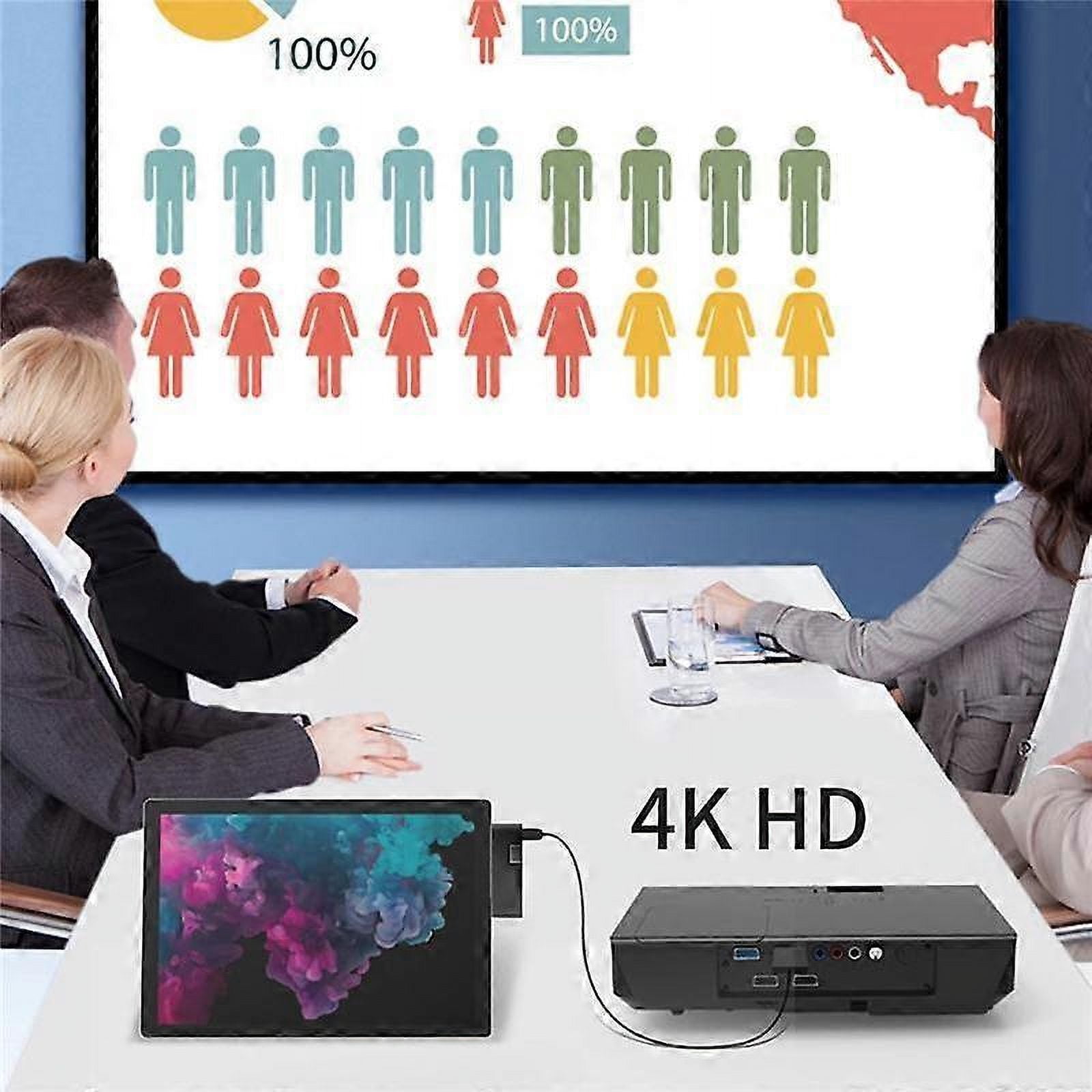 For Surface Pro 4 5 6 Docking Station Hub with 4K -Compatible TF Card Reader Gigabit Ethernet 2 USB