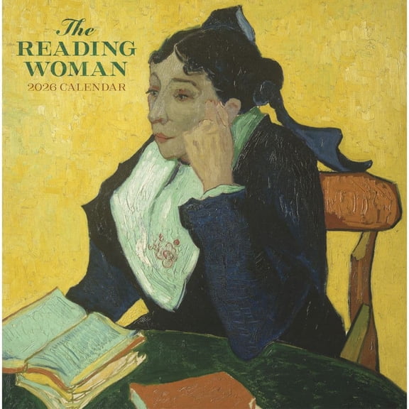 Pomegranate, Reading Woman 2026 Wall Calendar, 12'' X 12'', 12-Month Calendar with Stapled Binding