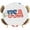 White, variant on American Map Round Tablecloth 36-44 Inch Round Fitted Table Cloth with Elastic Edge, Patriotic 250 Freedom Independence Day Waterproof Table Cover Protector for Outdoor Picnic Party Dining