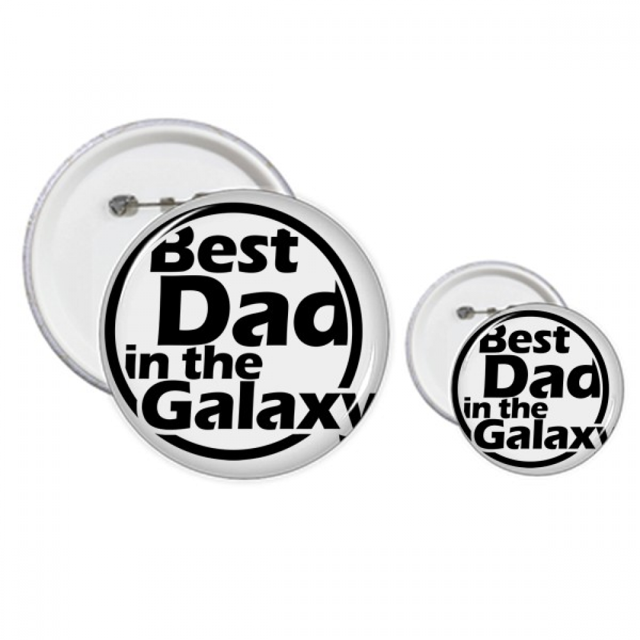 Mejor papá en la galaxia cita el día del padre Insignia insignia botón diseño conjunto