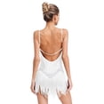 thumbnail image 2 of Rswnyirn Robe Latine en Strass pour Femmes avec Franges Costume de Bal Salsa Tango Justaucorps de Danse Blanc m, 2 of 6