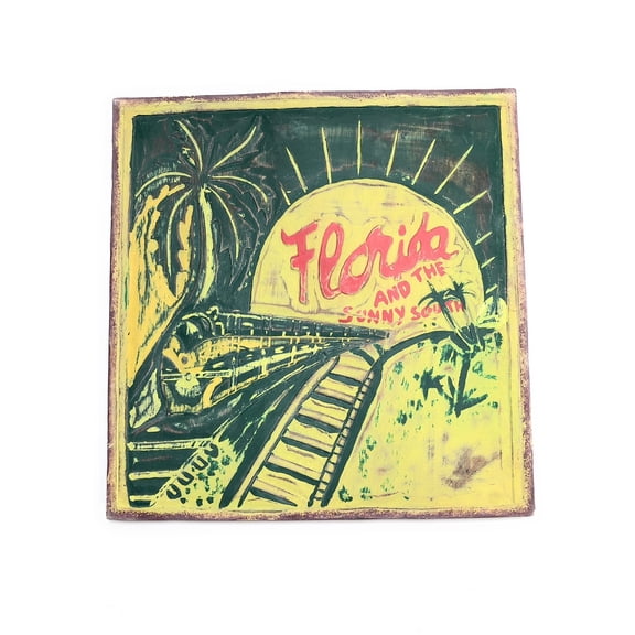 Florida And The Sunny South Sign 14" - Vintage Replica Old School | #bds1209035