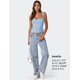 thumbnail image 5 of Camiseta sin mangas AURUZA Cuello Cuadrado para Mujer Azul Claro Talla L, 5 of 7