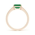 thumbnail image 2 of ANGARA Natural 1 Ct East West Emerald Solitaire Ring with Diamond Accents in 14K Rose Gold for Women (Size-7x5mm) | May Birthstone, Anniversary, Jewelry Gift for Women | Natural Emerald Ring, 2 of 11