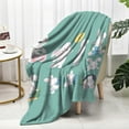 thumbnail image 6 of SeekLGT Easter Throw Blanket 28x39 Soft Cozy Flannel Bunny and Colorful Eggs Microfiber Blanket for Sofa Bed Couch, 6 of 9