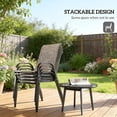 thumbnail image 4 of Outdoor Stackable Patio Dining Chairs Set of 4,High Back Outdoor Patio Chairs with Breathable Mesh Seat,Metal Frame for GardenLawn Backyard, 4 of 7