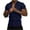 Navy, variant on Casual Men's Muscle Fit Dress Shirts Short Sleeve Athletic Fit Button Down Shirts(Navy,L)