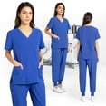 thumbnail image 3 of RAYGARD Scrubs Medical Uniform - Women and Man Scrubs Set Medical Scrubs Top and Pants, 3 of 8