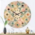 thumbnail image 2 of Designart 'Diamond Retro Pattern II' Mid-Century Modern Wood Wall Clock, 2 of 5