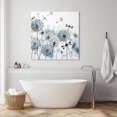 thumbnail image 3 of Blue Teal Dandelion Wall Art Painting on Canvas, Dragonfly Modern Art Watercolor Canvas Art Home Prints Wall Art Framed Modern Artwork for Living Room Bedroom Wall Decor 12x12in, 3 of 9