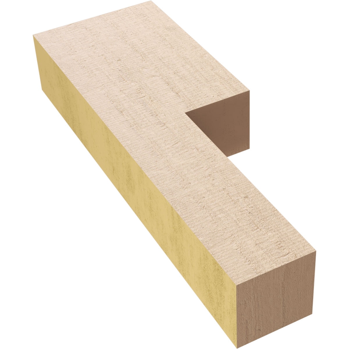 2"W x 4"D x 12"H Thin Chapel Hill Rough Cedar Woodgrain TimberThane Corbel, Primed Tan