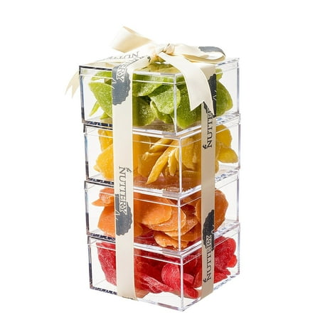 The Nuttery Premium Dried Fruit Gourmet Gift Tower ~ Strawberry ~ Cantaloupe ~ Kiwi ~ Pineapple