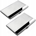 thumbnail image 1 of Porte-Cartes de Visite Ensemble de 2 Porte-Cartes de Visite Professionnels Couverture en Acier Inoxydable, 1 of 5